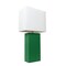 Mod Lighting and Decor Leather Bedside Table Lamp with Shade - 21" - White and Green